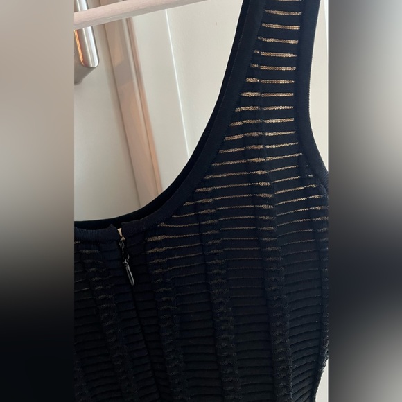 Herve Leger Black Shadow Stripe Mini Dress Size XS - Picture 5 of 5